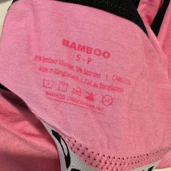 Pink Bamboo Banded Racerback Keyhole Lounge‎ Bra - Size Small - Picture 4 of 4